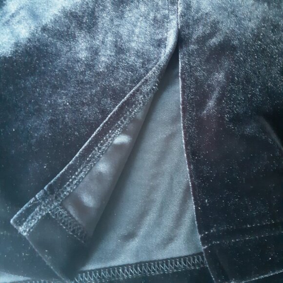 Classic Elements SZ 2XL Black Velour Women's Button Up V-Neck Tunic Top - Picture 6 of 16